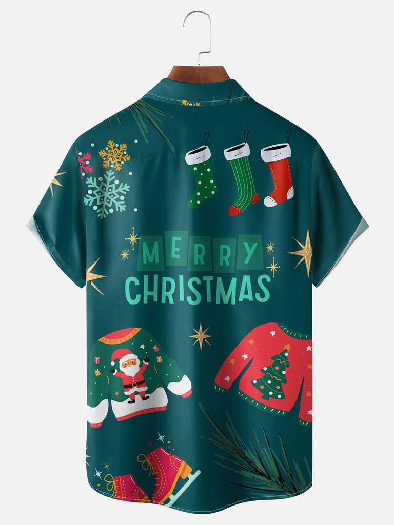 Men's Merry Christmas Sweaters on Short Sleeve ShirtMens short sleeve shirts Big and tall Mens shirts Short sleeve shirts for men Mens 4xl shirts Casual short sleeve shirts