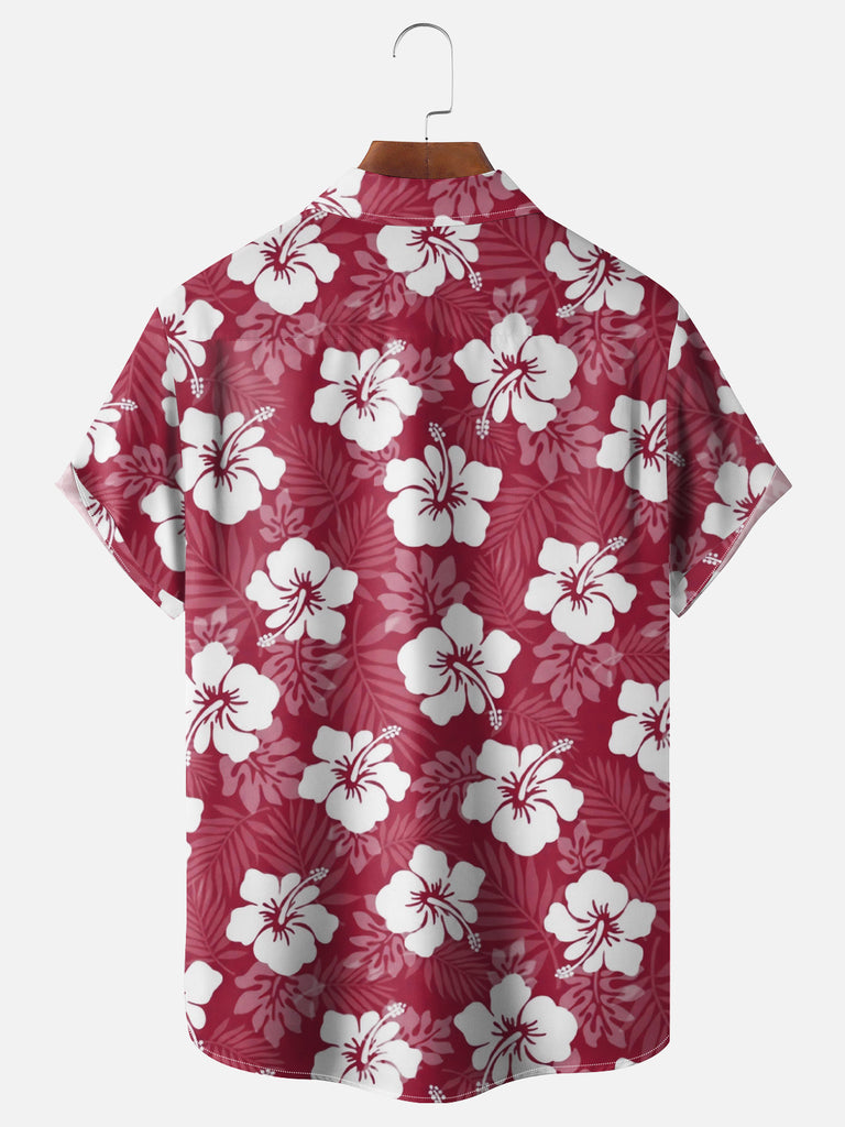 Men's Hawaiian Floral Hibiscus All Over Print Short Sleeve ShirtMens short sleeve shirts Big and tall Mens shirts Short sleeve shirts for men Mens 4xl shirts Casual short sleeve shirts