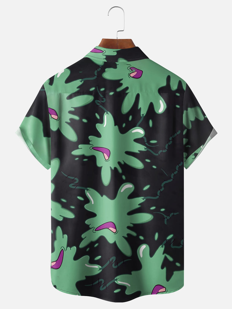 Men's Squished Plankton from SpongeBob All Over Print Short Sleeve ShirtMens short sleeve shirts Big and tall Mens shirts Short sleeve shirts for men Mens 4xl shirts Casual short sleeve shirts