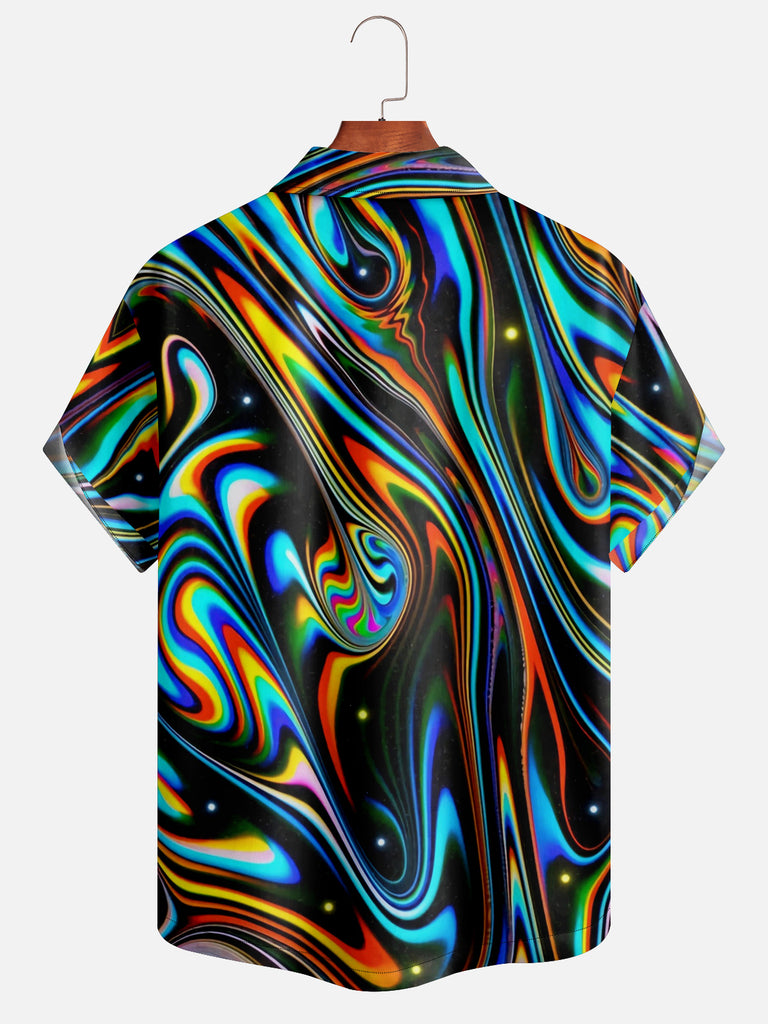 Men's Psychedelic Colorful Swirls Short Sleeve ShirtMens short sleeve shirts Big and tall Mens shirts Short sleeve shirts for men Mens 4xl shirts Casual short sleeve shirts