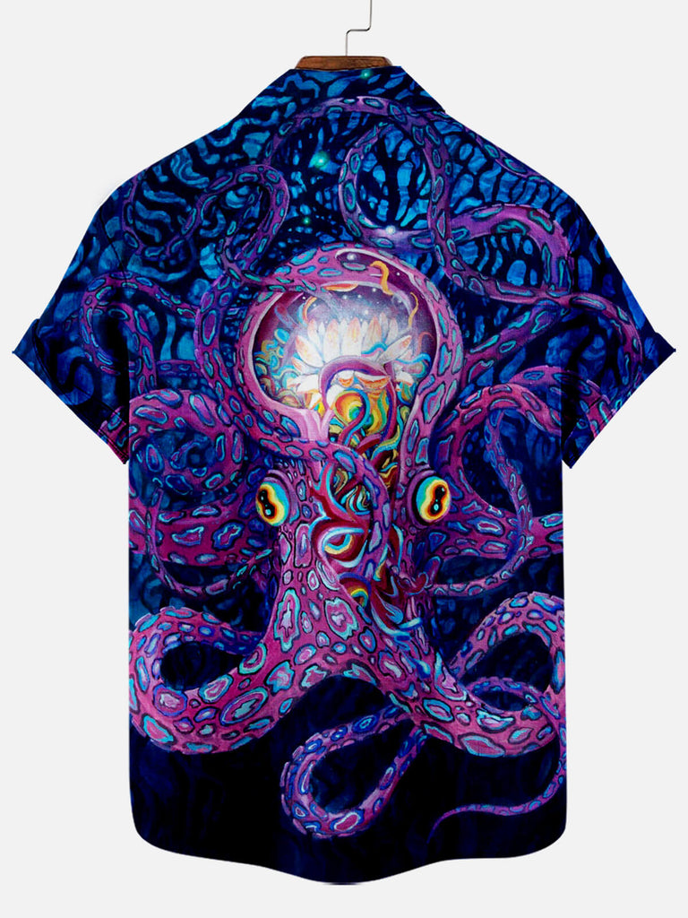 Fun Octopus Men's Short Sleeve ShirtMens short sleeve shirts Big and tall Mens shirts Short sleeve shirts for men Mens 4xl shirts Casual short sleeve shirts