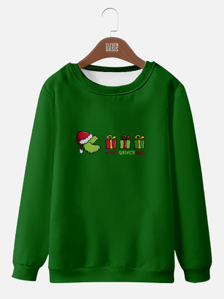 Merry Grinchmas Green Grinch Presents Sweatshirt, mens short sleeve shirts¡ê?big and tall mens shirts¡ê?short sleeve shirts for men¡ê?mens 4xl shirts¡ê?casual short sleeve shirts