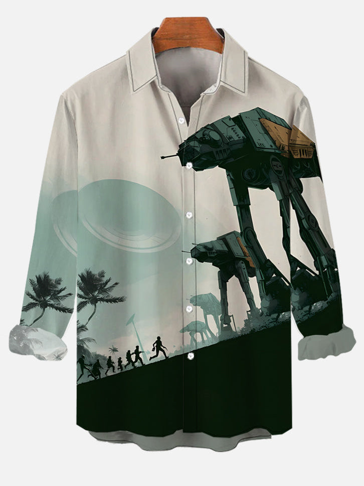 Men's Star Starship Wars Illustration Print Long Sleeve ShirtMens short sleeve shirts Big and tall Mens shirts Short sleeve shirts for men Mens 4xl shirts Casual short sleeve shirts