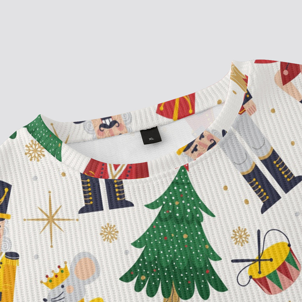 Nutcracker Christmas All Over Print Knitted Sweater, mens short sleeve shirts¡ê?big and tall mens shirts¡ê?short sleeve shirts for men¡ê?mens 4xl shirts¡ê?casual short sleeve shirts