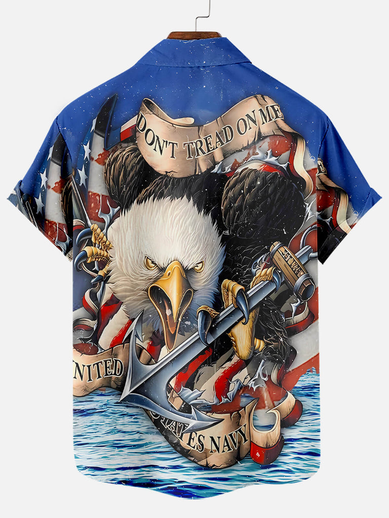 Men's American Flag Eagle Print Short Sleeve ShirtMens short sleeve shirts Big and tall Mens shirts Short sleeve shirts for men Mens 4xl shirts Casual short sleeve shirts