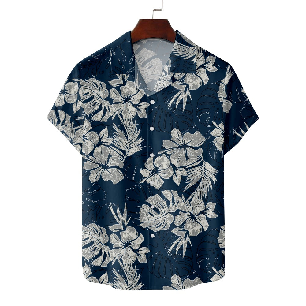 Men's Hawaiian Print Floral Foliage Short Sleeve ShirtMens short sleeve shirts Big and tall Mens shirts Short sleeve shirts for men Mens 4xl shirts Casual short sleeve shirts