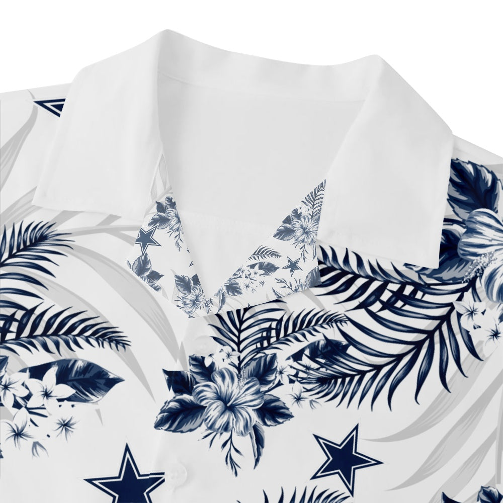 Dallas Cowboys American Football Hawaiian Floral Print Short Sleeve ShirtMens short sleeve shirts Big and tall Mens shirts Short sleeve shirts for men Mens 4xl shirts Casual short sleeve shirts