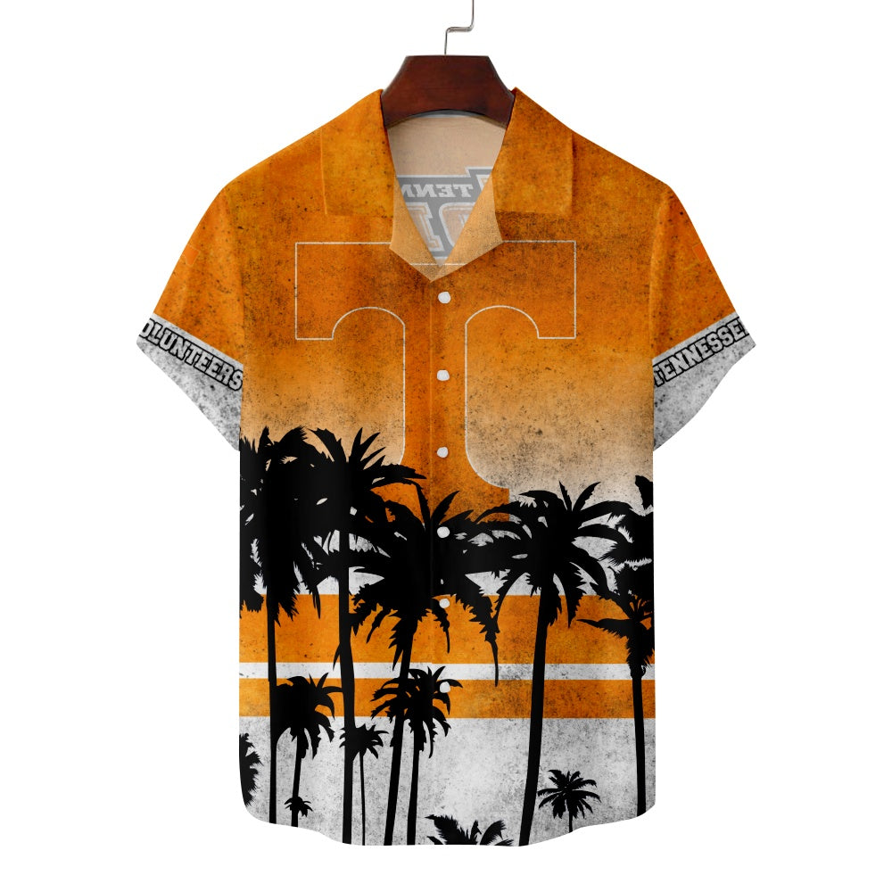 Tennessee Volunteers Baseball Hawaiian Print Short Sleeve ShirtMens short sleeve shirts Big and tall Mens shirts Short sleeve shirts for men Mens 4xl shirts Casual short sleeve shirts