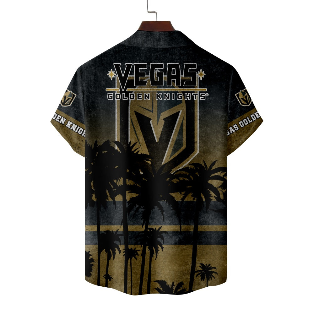 Vegas Golden Knights Ice Hockey Hawaiian Print Short Sleeve ShirtMens short sleeve shirts Big and tall Mens shirts Short sleeve shirts for men Mens 4xl shirts Casual short sleeve shirts