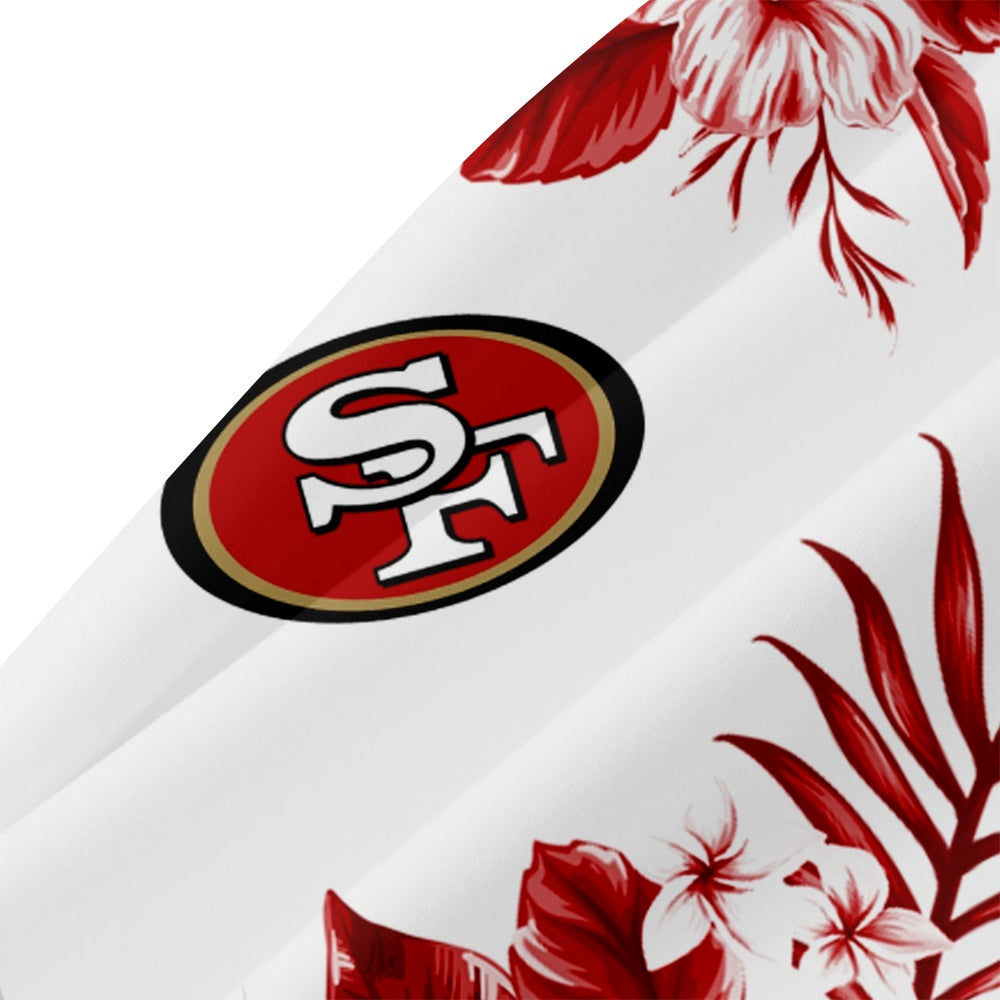 San Francisco 49ers American Football Hawaiian Print Short Sleeve ShirtMens short sleeve shirts Big and tall Mens shirts Short sleeve shirts for men Mens 4xl shirts Casual short sleeve shirts