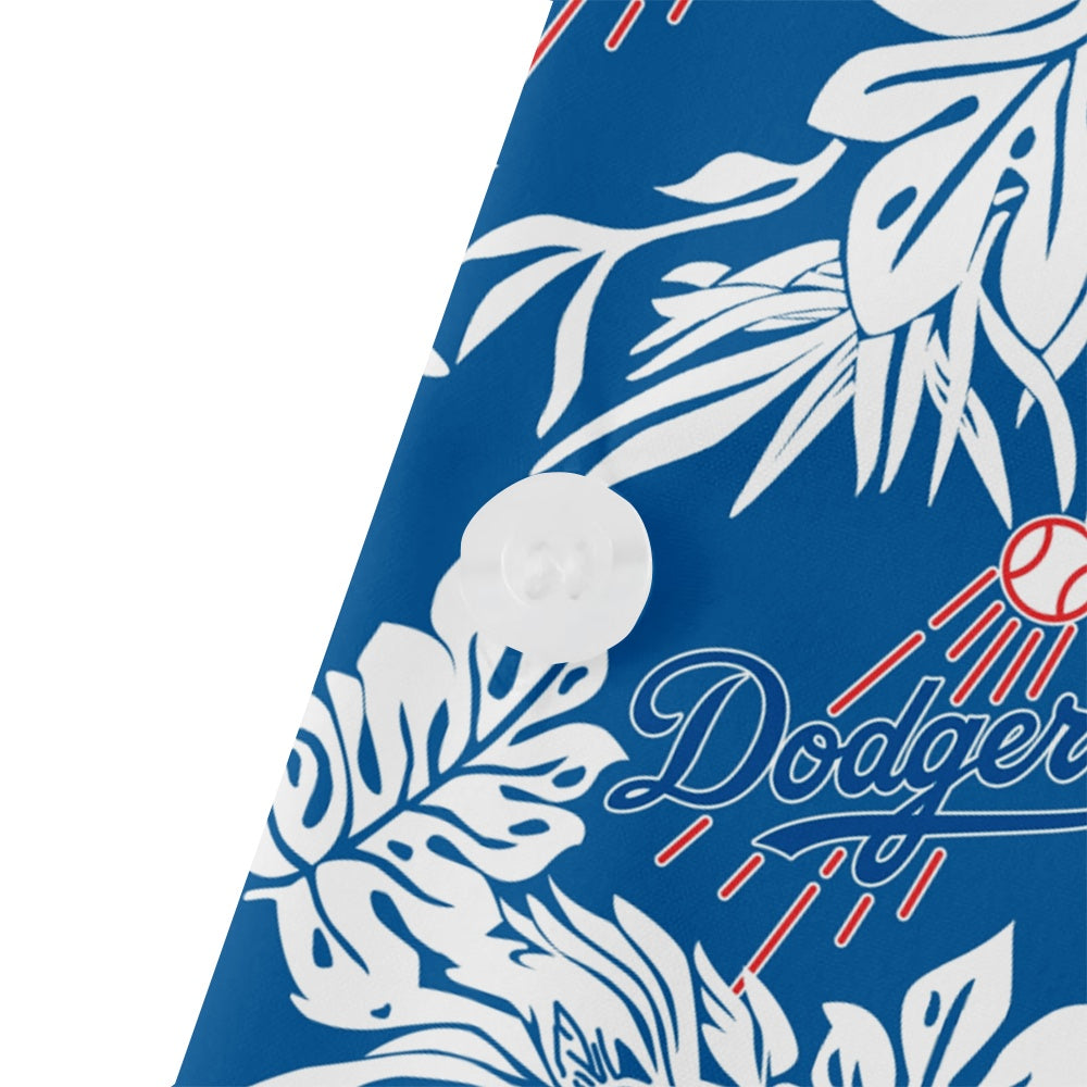 Los Angeles Dodgers Baseball Hawaiian Print Foliage Leaves Pattern Short Sleeve ShirtMens short sleeve shirts Big and tall Mens shirts Short sleeve shirts for men Mens 4xl shirts Casual short sleeve shirts