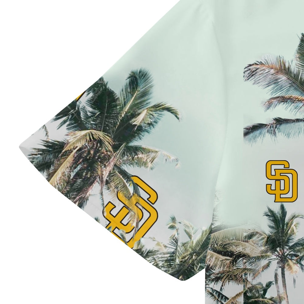 San Diego Padres Baseball Minibus Palm Tree Ocean Short Sleeve ShirtMens short sleeve shirts Big and tall Mens shirts Short sleeve shirts for men Mens 4xl shirts Casual short sleeve shirts