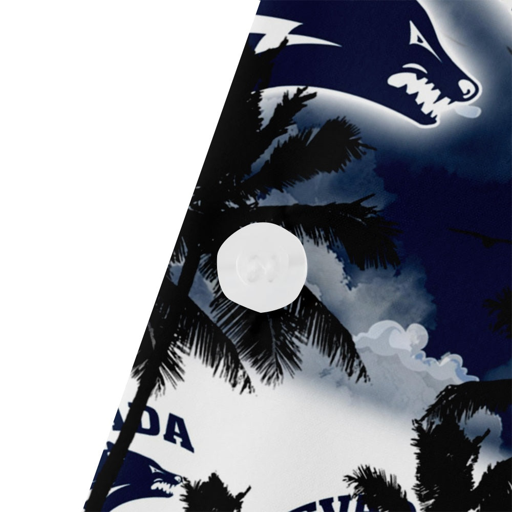 Nevada Wolf Pack American Football Hawaiian Palm Print Short Sleeve ShirtMens short sleeve shirts Big and tall Mens shirts Short sleeve shirts for men Mens 4xl shirts Casual short sleeve shirts