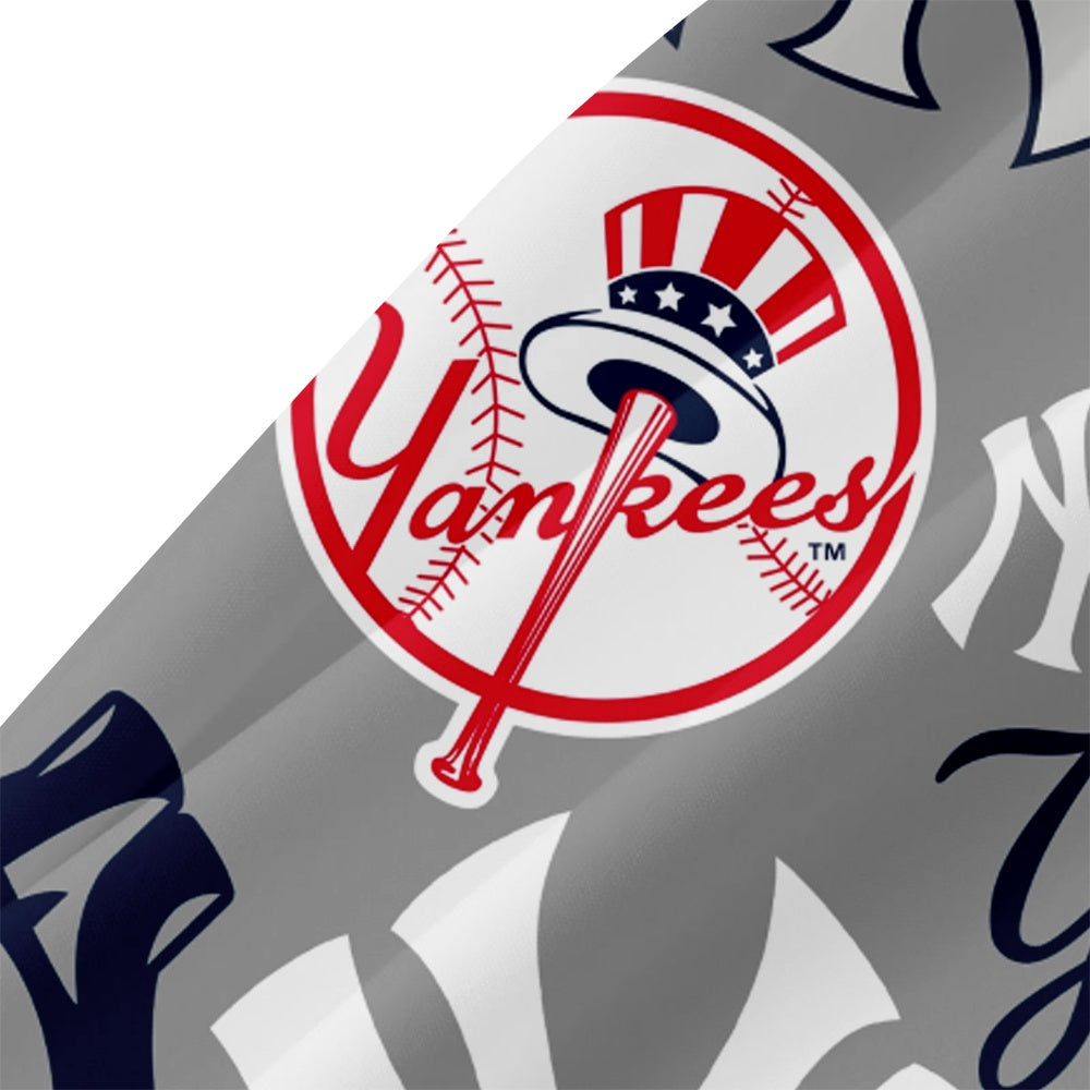 New York Yankees Baseball Patches Print Solid Blue Collar Short Sleeve ShirtMens short sleeve shirts Big and tall Mens shirts Short sleeve shirts for men Mens 4xl shirts Casual short sleeve shirts