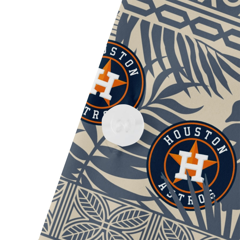 Houston Astros Baseball Hawaiian Tribal Floral Print Short Sleeve ShirtMens short sleeve shirts Big and tall Mens shirts Short sleeve shirts for men Mens 4xl shirts Casual short sleeve shirts