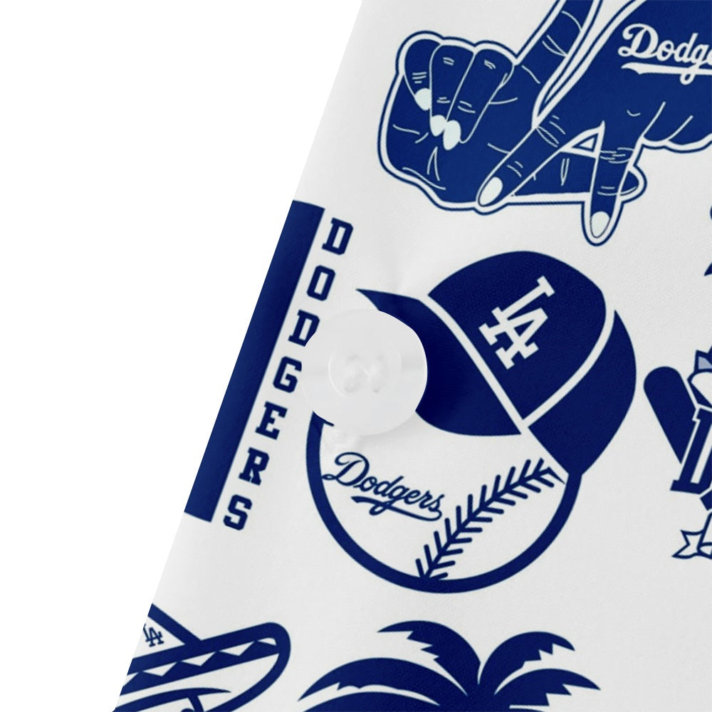 Los Angeles Dodgers Baseball Patches Print Short Sleeve ShirtMens short sleeve shirts Big and tall Mens shirts Short sleeve shirts for men Mens 4xl shirts Casual short sleeve shirts