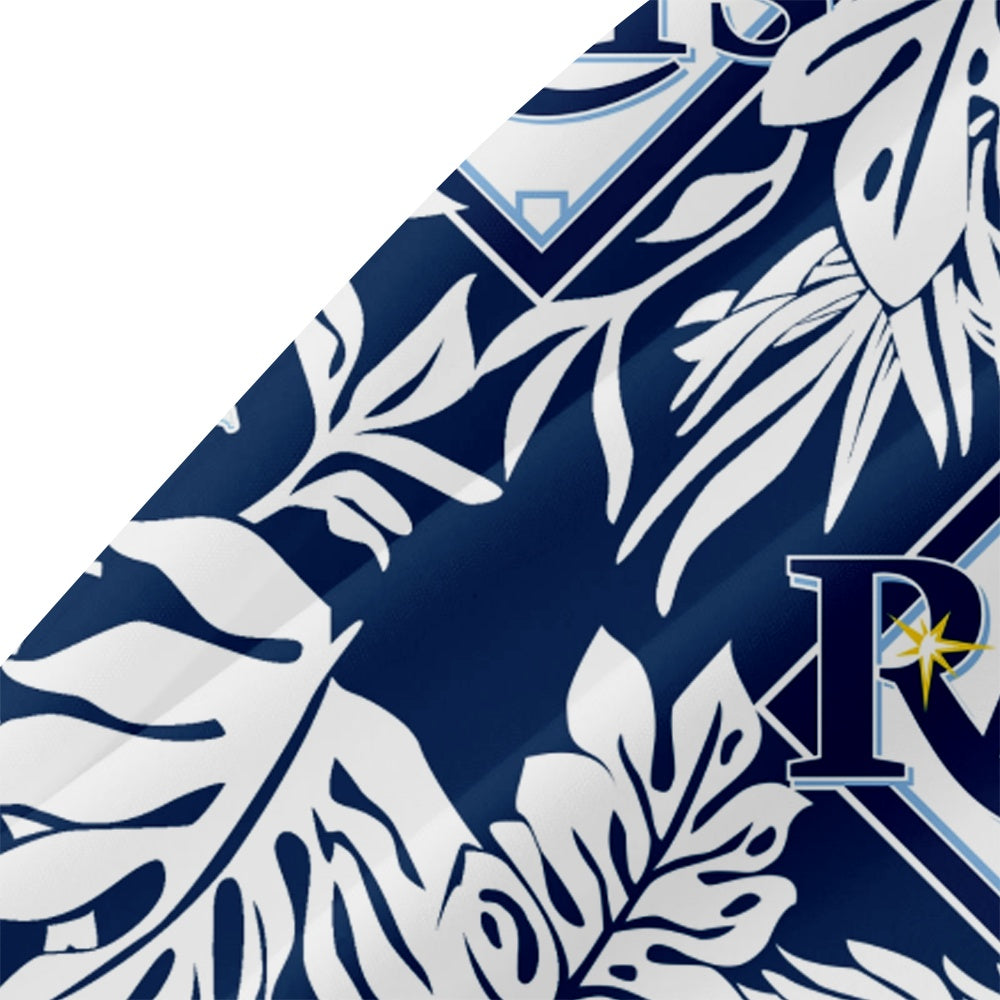 Tampa Bay Rays Baseball Hawaiian Print Leaf Foliage Short Sleeve ShirtMens short sleeve shirts Big and tall Mens shirts Short sleeve shirts for men Mens 4xl shirts Casual short sleeve shirts