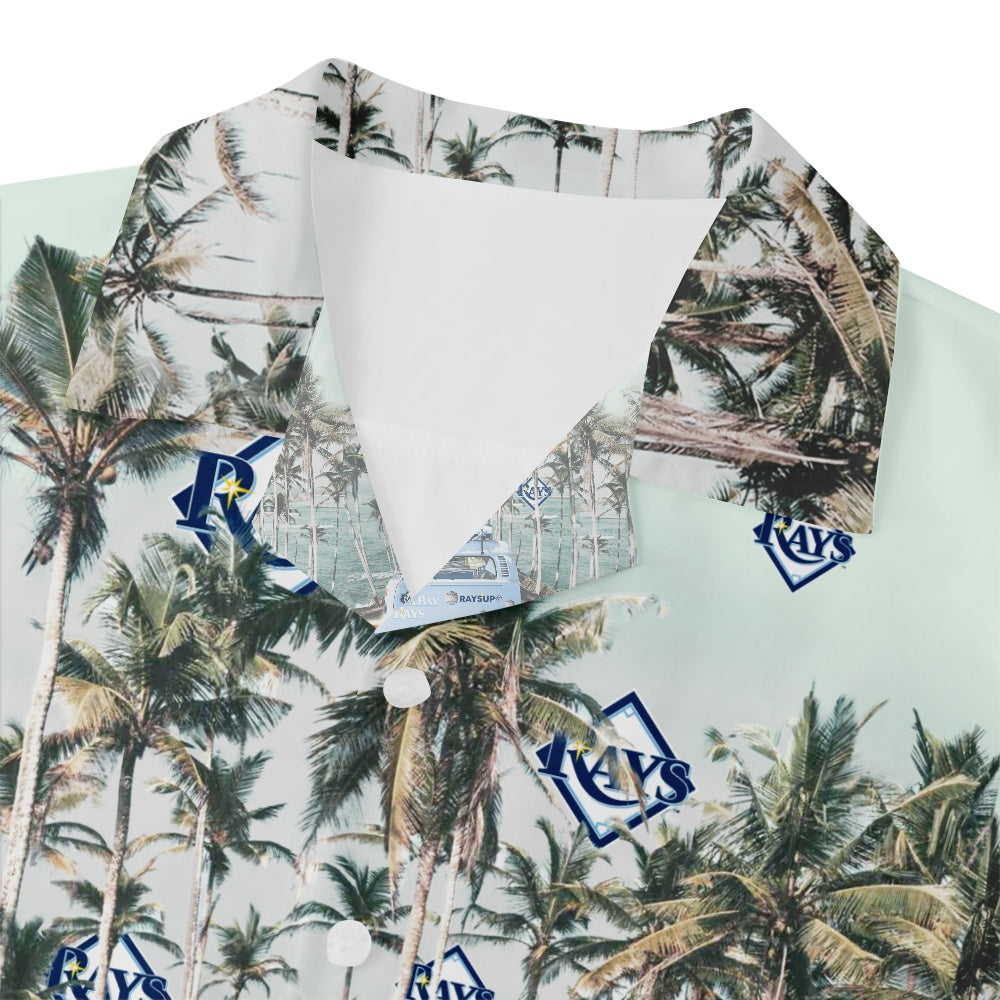 Tampa Bay Rays Baseball Minibus Palm Tree Ocean Short Sleeve ShirtMens short sleeve shirts Big and tall Mens shirts Short sleeve shirts for men Mens 4xl shirts Casual short sleeve shirts