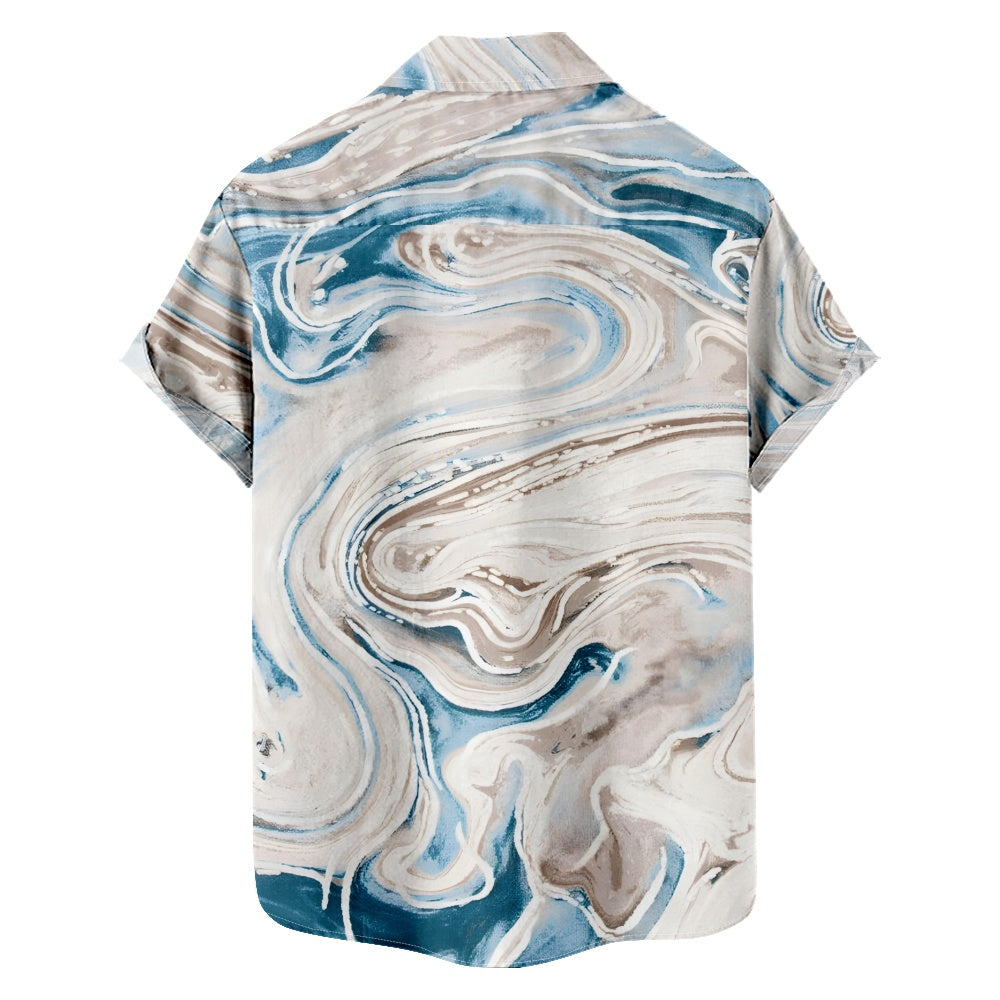 Men's Paint Swirls Shirt with Chest PocketMens short sleeve shirts Big and tall Mens shirts Short sleeve shirts for men Mens 4xl shirts Casual short sleeve shirts