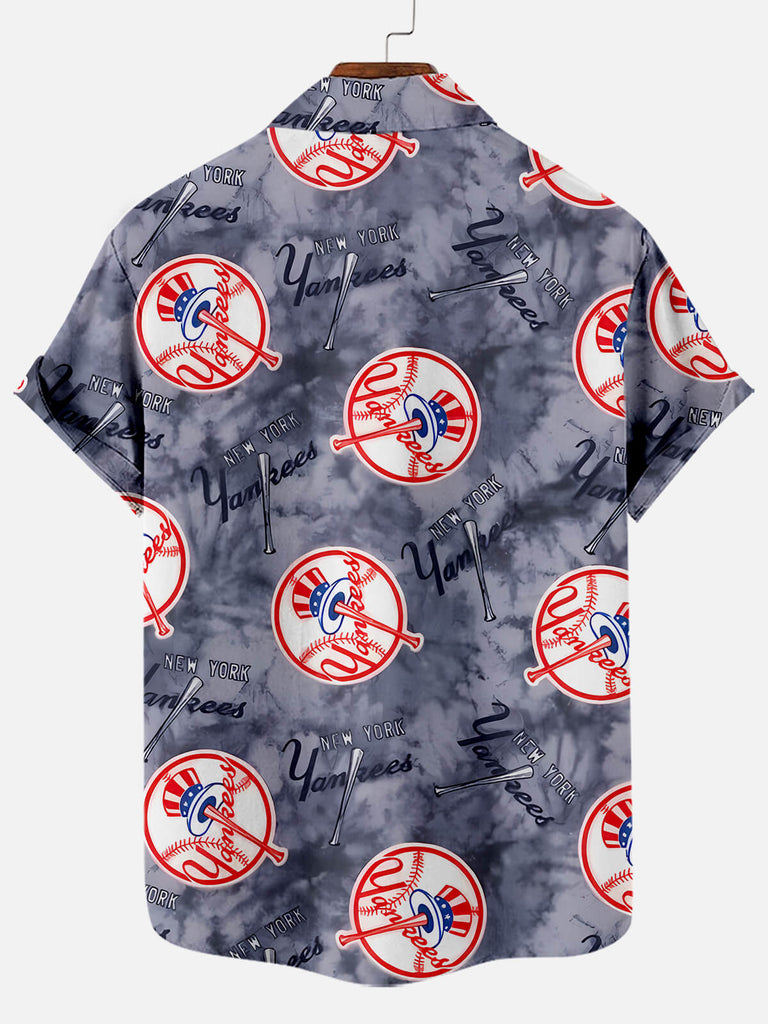 New York Yankees Logo Men's Short Sleeve TopsMens short sleeve shirts Big and tall Mens shirts Short sleeve shirts for men Mens 4xl shirts Casual short sleeve shirts