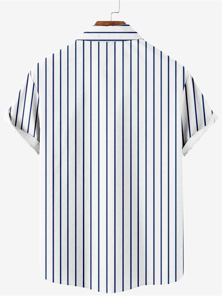 New York Yankees Striped Men's Short Sleeve ShirtMens short sleeve shirts Big and tall Mens shirts Short sleeve shirts for men Mens 4xl shirts Casual short sleeve shirts