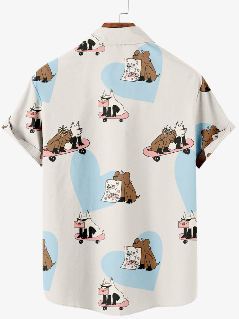 Lovely Dogs Men's Short Sleeve ShirtMens short sleeve shirts Big and tall Mens shirts Short sleeve shirts for men Mens 4xl shirts Casual short sleeve shirts