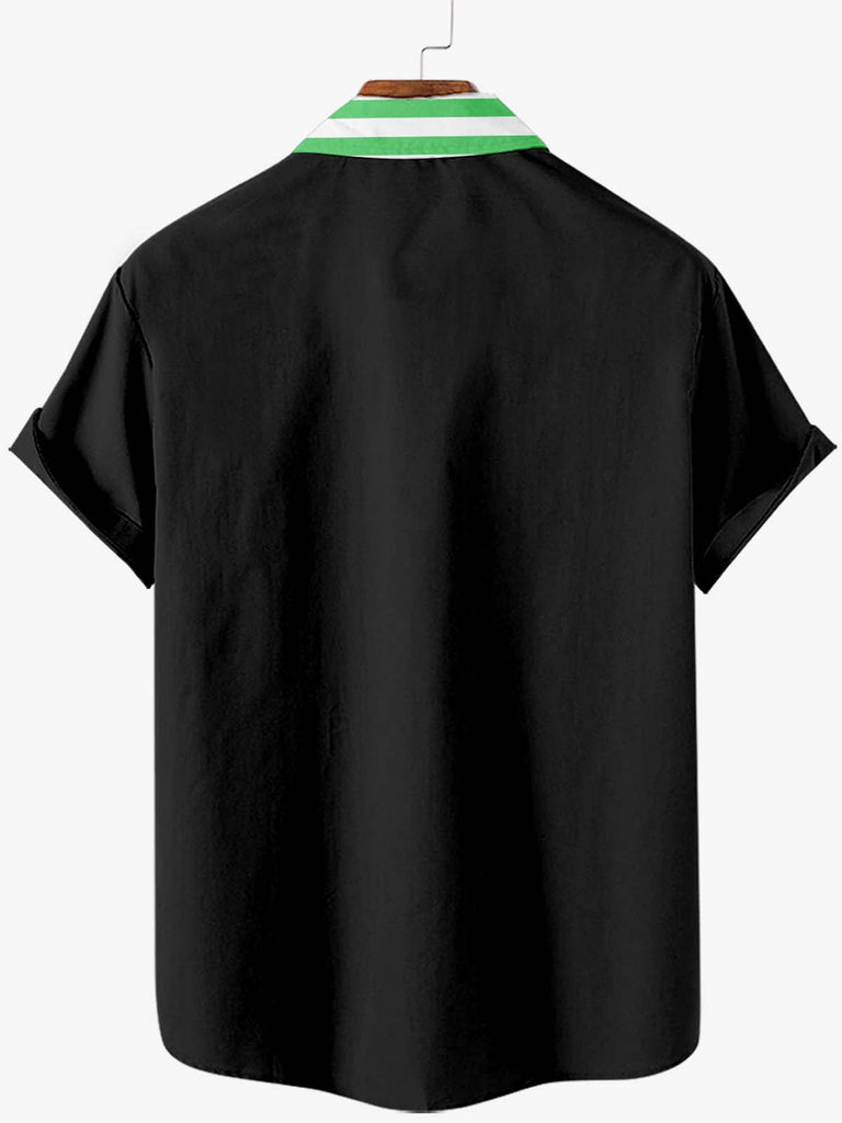 Happy St. Patrick's Day Men's Short Sleeve ShirtMens short sleeve shirts Big and tall Mens shirts Short sleeve shirts for men Mens 4xl shirts Casual short sleeve shirts