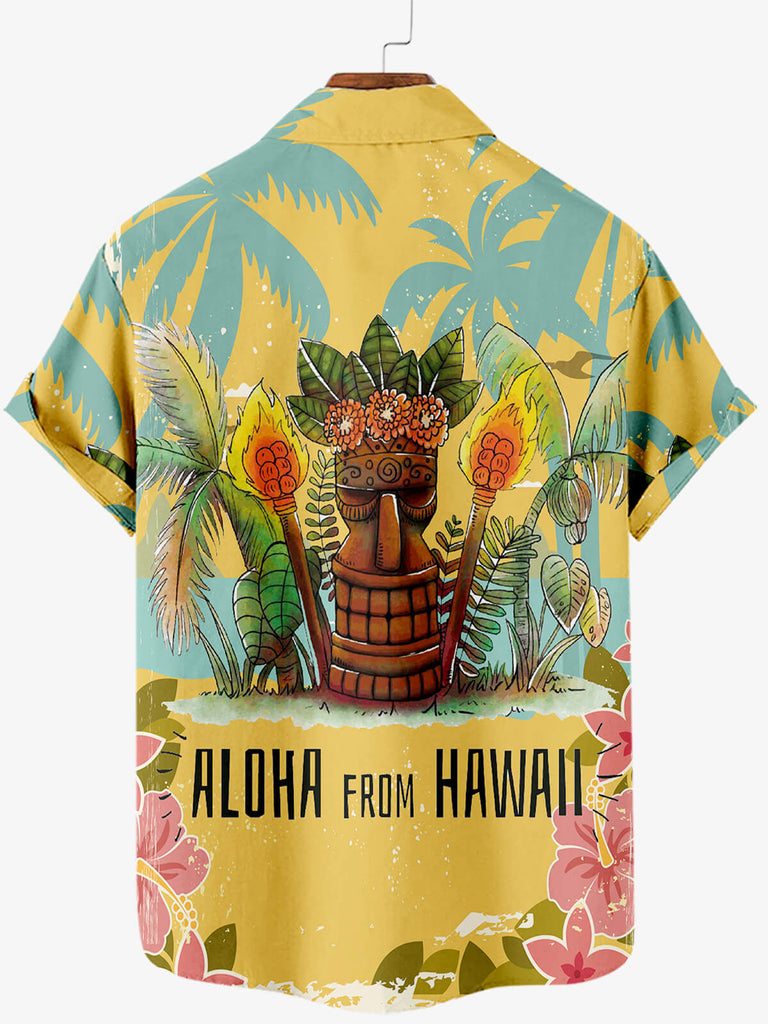 Aloha From Hawaii Men's Short Sleeve ShirtMens short sleeve shirts Big and tall Mens shirts Short sleeve shirts for men Mens 4xl shirts Casual short sleeve shirts