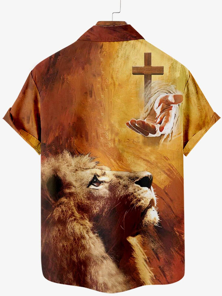 Keep Your Eyes On Jesus Print Men's ShirtMens short sleeve shirts Big and tall Mens shirts Short sleeve shirts for men Mens 4xl shirts Casual short sleeve shirts