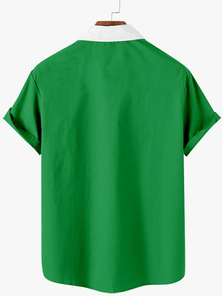 Happy St. Patrick's Day Men's Short Sleeve ShirtMens short sleeve shirts Big and tall Mens shirts Short sleeve shirts for men Mens 4xl shirts Casual short sleeve shirts