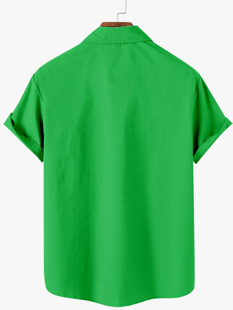 Happy St. Patrick's Day Men's Short Sleeve ShirtMens short sleeve shirts Big and tall Mens shirts Short sleeve shirts for men Mens 4xl shirts Casual short sleeve shirts