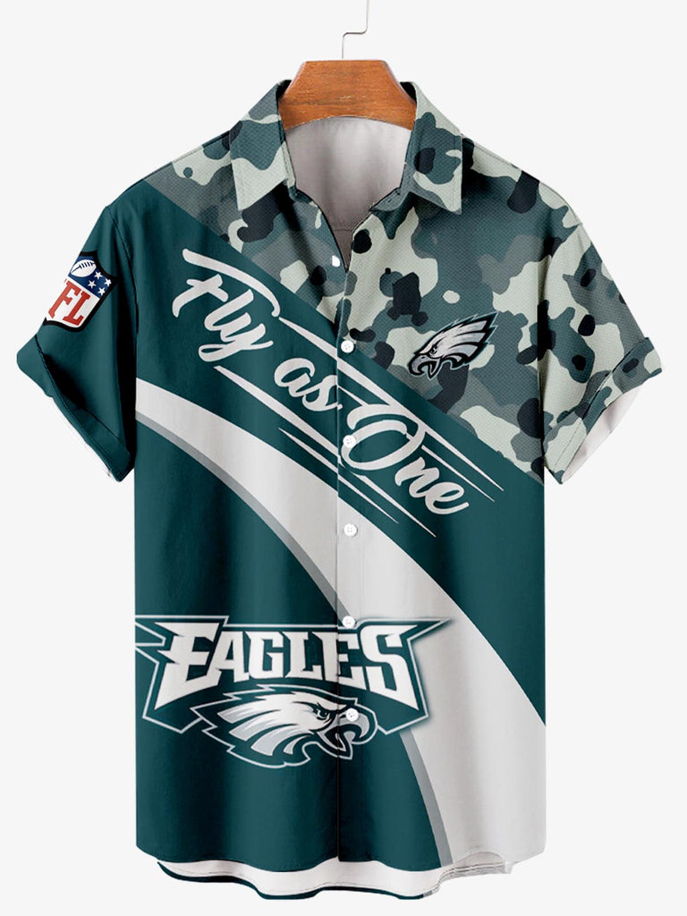 EAGLES FLY Men's Short Sleeve Shirt Green / M