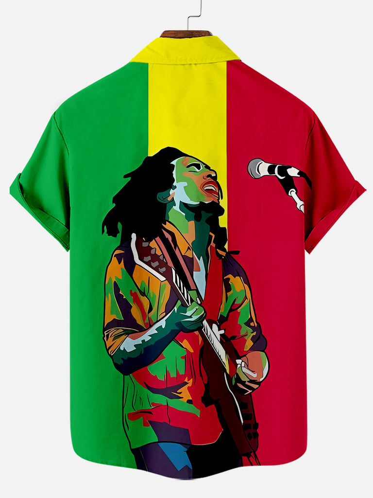 The Ancestor Of Reggae Music Men's Short Sleeve ShirtMens short sleeve shirts Big and tall Mens shirts Short sleeve shirts for men Mens 4xl shirts Casual short sleeve shirts