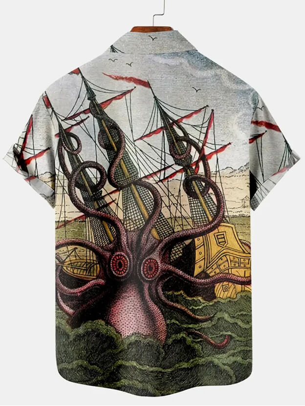 Octopus Short Sleeve ShirtMens short sleeve shirts Big and tall Mens shirts Short sleeve shirts for men Mens 4xl shirts Casual short sleeve shirts