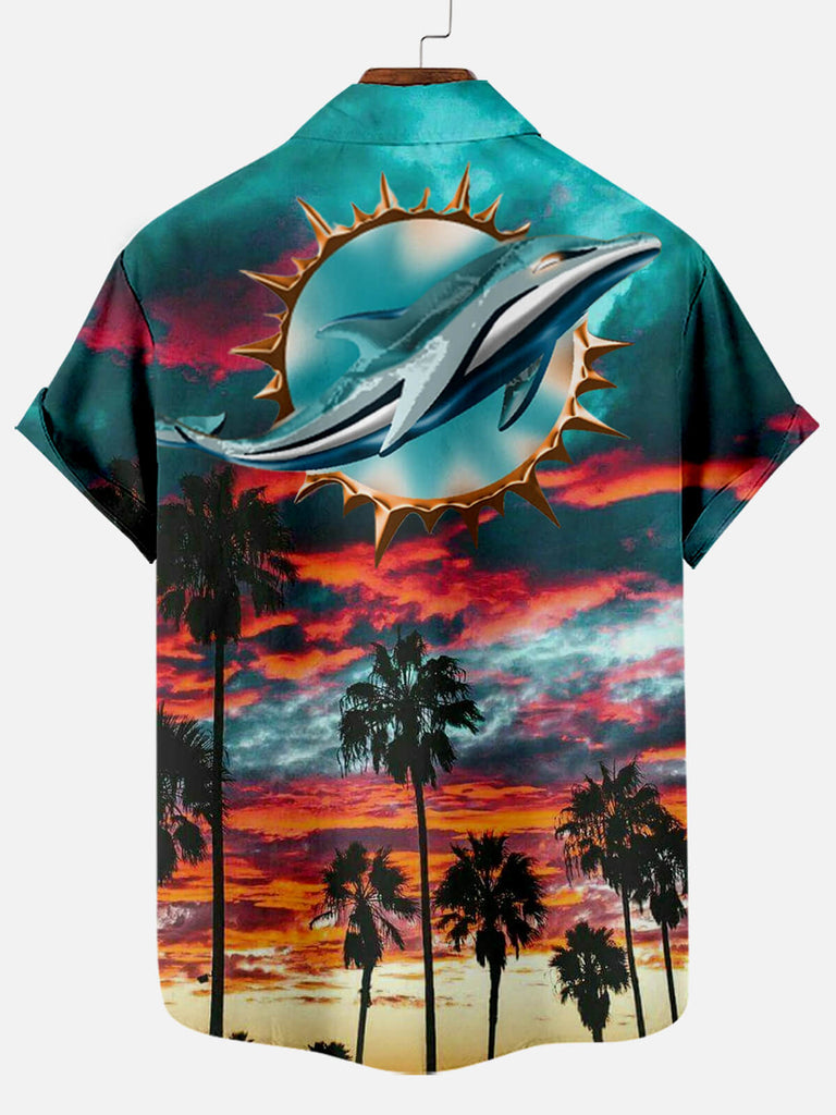 Miami Dolphins Hawaiian Men's Short Sleeve Shirt