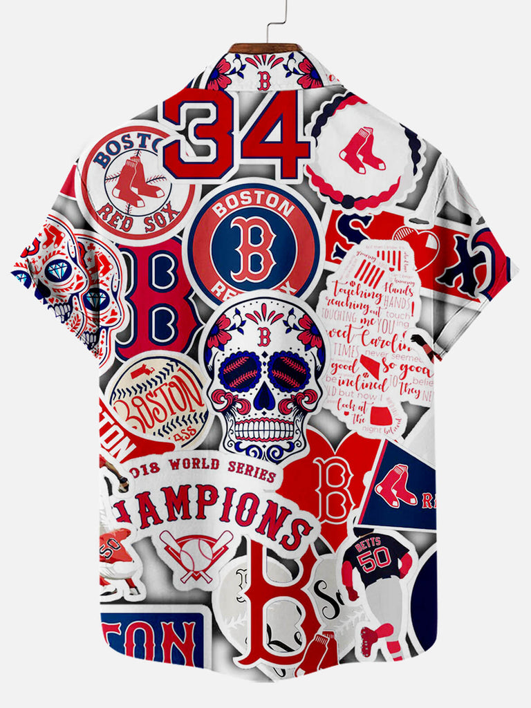 Boston Red Sox Printing Men's Short Sleeve ShirtMens short sleeve shirts Big and tall Mens shirts Short sleeve shirts for men Mens 4xl shirts Casual short sleeve shirts