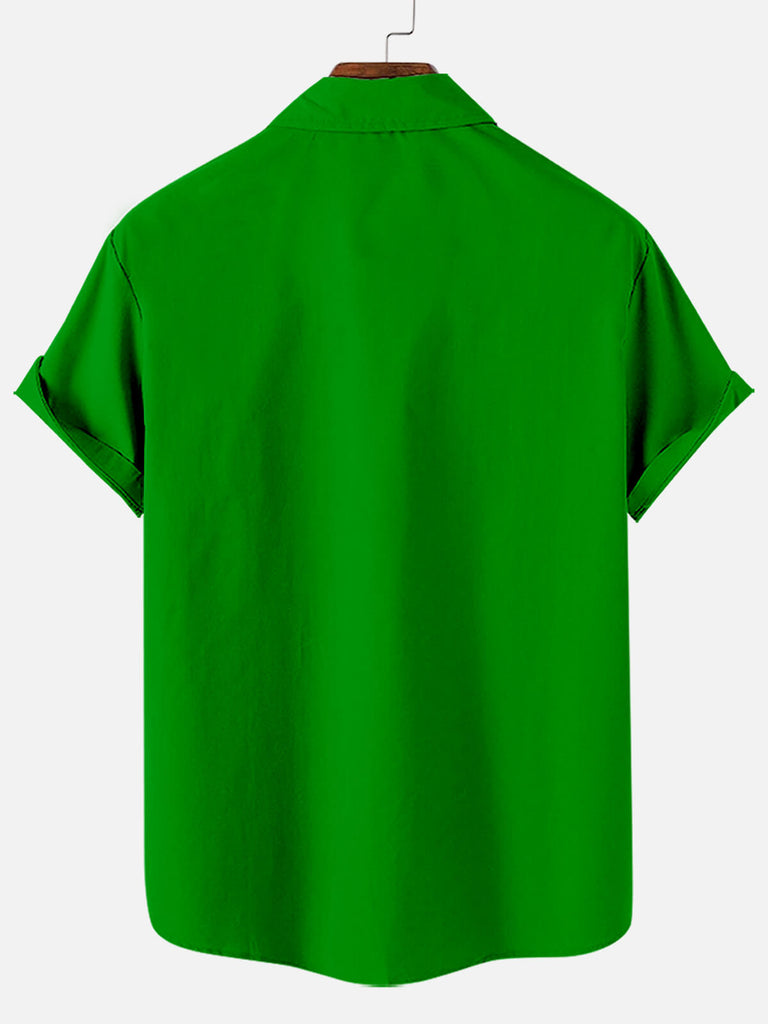 Saint Patrick's Day Striped Men's Short Sleeve ShirtMens short sleeve shirts Big and tall Mens shirts Short sleeve shirts for men Mens 4xl shirts Casual short sleeve shirts