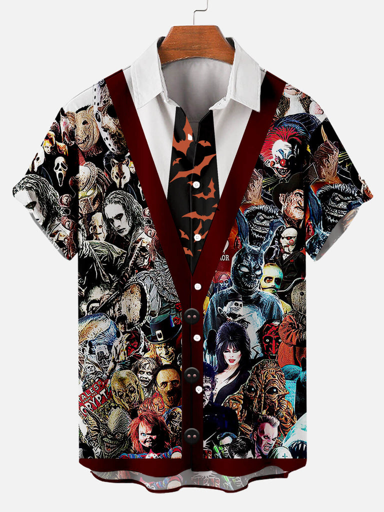 Halloween Horror Movie Men's Short Sleeve Shirt Colors / M