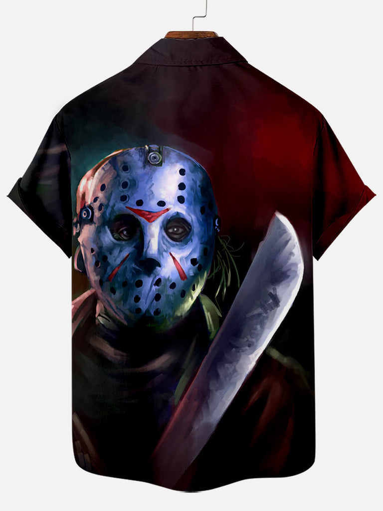 Halloween Friday Thirteen Men's Short Sleeve ShirtMens short sleeve shirts Big and tall Mens shirts Short sleeve shirts for men Mens 4xl shirts Casual short sleeve shirts