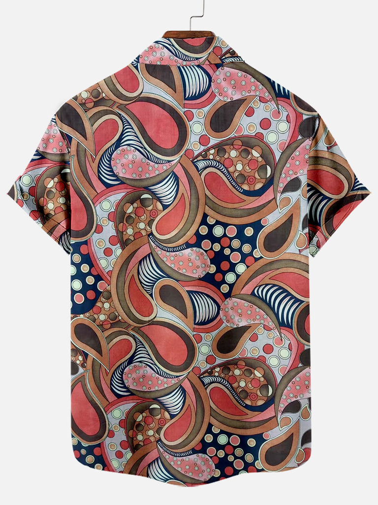 Retro Ethnic Pattern Men's Short Sleeve TopsMens short sleeve shirts Big and tall Mens shirts Short sleeve shirts for men Mens 4xl shirts Casual short sleeve shirts