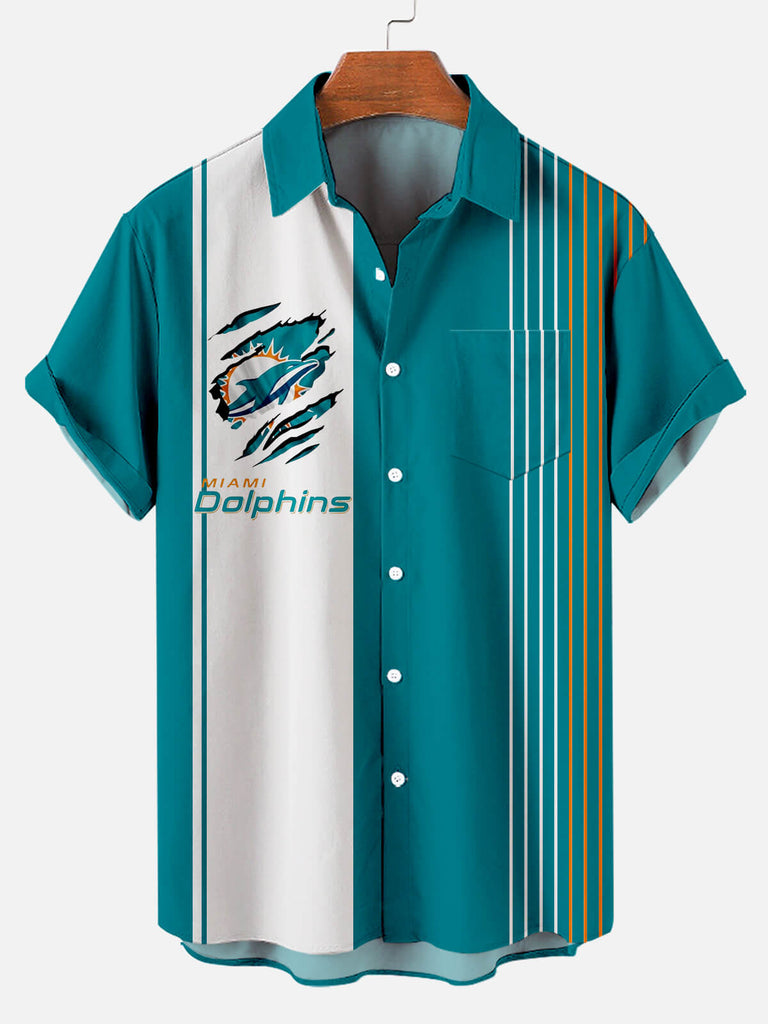 Dolphins Men's Short Sleeve Shirt Green / M