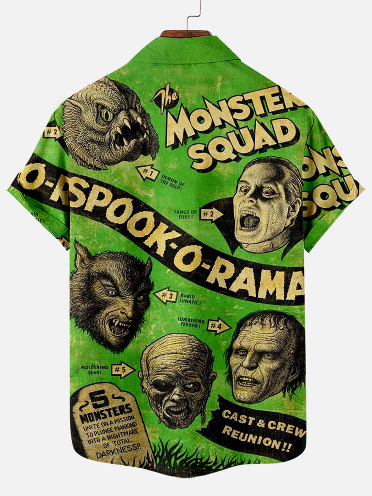 Monster Squad Men's Short Sleeve ShirtMens short sleeve shirts Big and tall Mens shirts Short sleeve shirts for men Mens 4xl shirts Casual short sleeve shirts