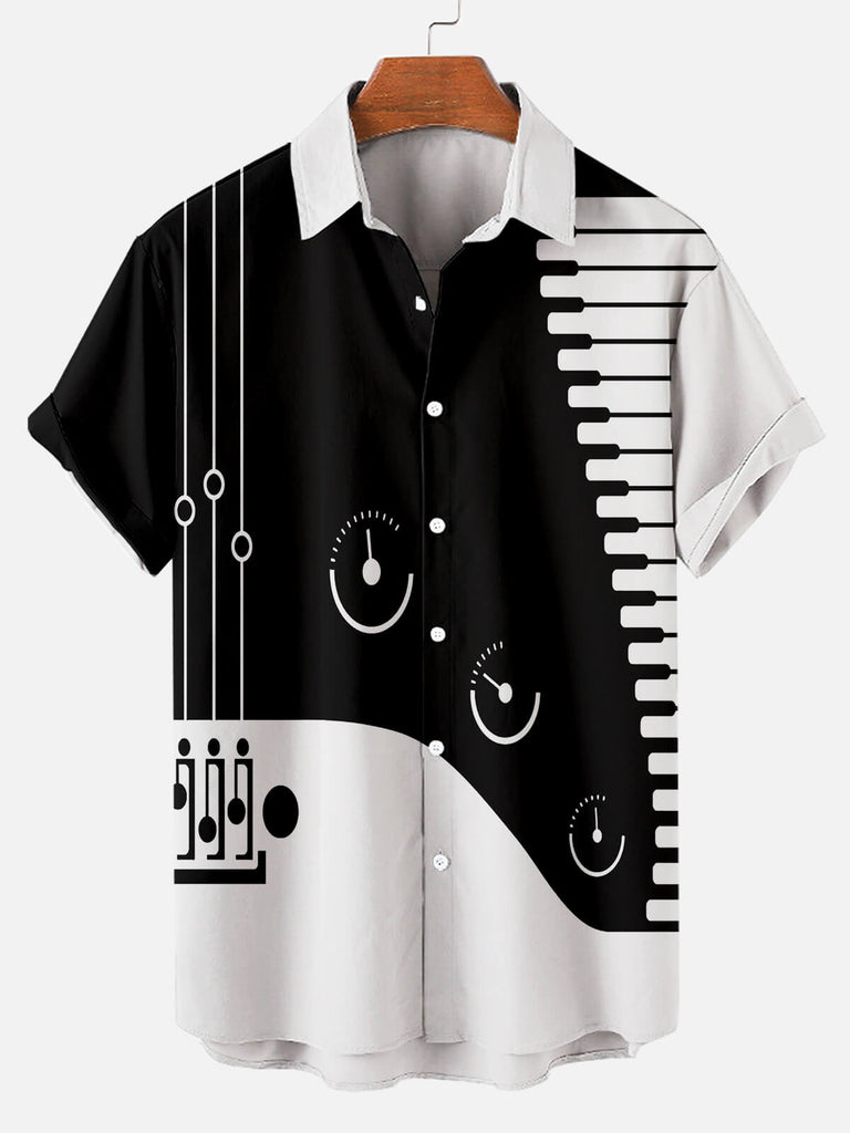 Black & White Music Men's Short Sleeve Tops Black / M