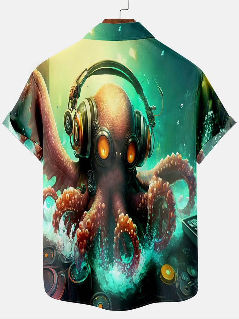 Octopus Short Sleeve ShirtMens short sleeve shirts Big and tall Mens shirts Short sleeve shirts for men Mens 4xl shirts Casual short sleeve shirts