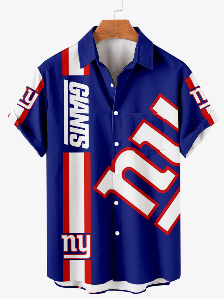 New York Giants Men's Short Sleeve Shirt Blue / M