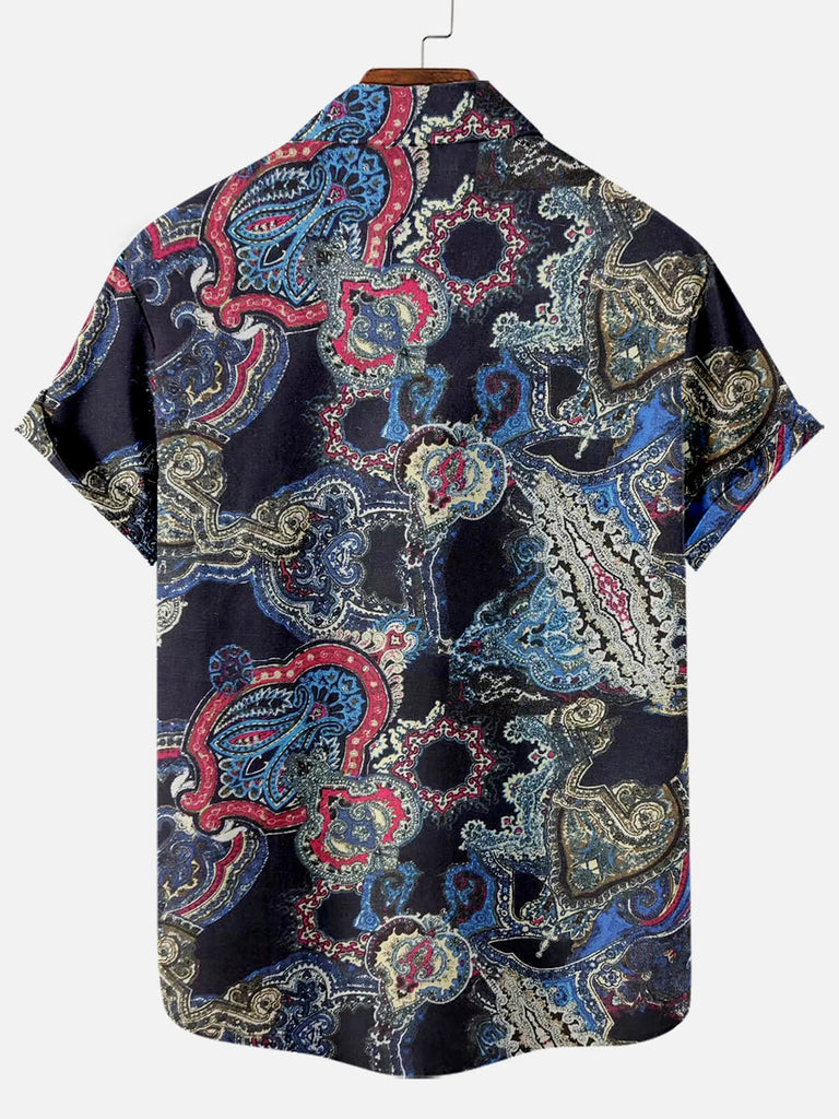 Retro Ethnic Pattern Men's Short Sleeve TopsMens short sleeve shirts Big and tall Mens shirts Short sleeve shirts for men Mens 4xl shirts Casual short sleeve shirts