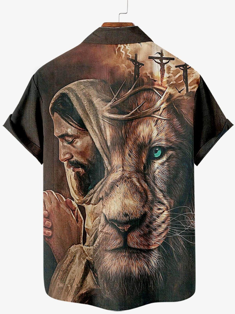 Easter Jesus Print Men's Shirt