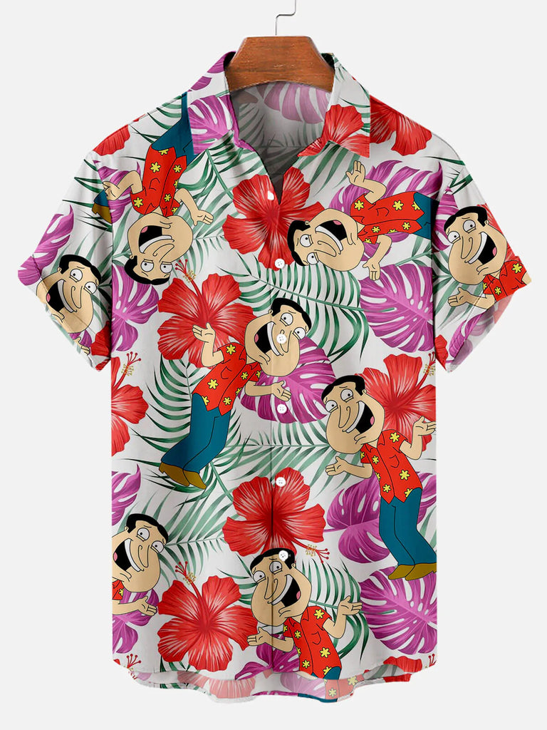 Quagmire Hawaii Men's Short Sleeve Tops Red / LMens short sleeve shirts Big and tall Mens shirts Short sleeve shirts for men Mens 4xl shirts Casual short sleeve shirts