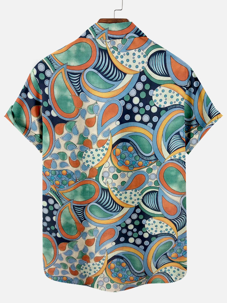 Retro Ethnic Pattern Men's Short Sleeve TopsMens short sleeve shirts Big and tall Mens shirts Short sleeve shirts for men Mens 4xl shirts Casual short sleeve shirts