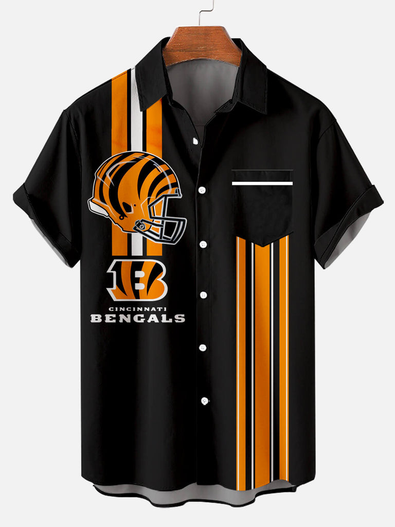 BENGALS Men's Short Sleeve Shirt Black / M